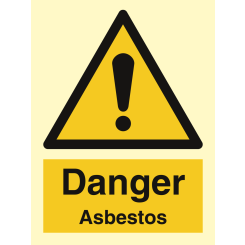 Danger Asbestos - IMO Hazard & Warning sign - IMPA 337554