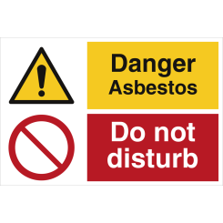 Danger asbestos - IMO Combi sign - IMPA 333113
