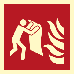 Brannteppe - Brannskilt ISO 7010 F016
