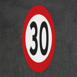 PREMARK C55 ovalt 30 km fartsgrensesymbol – termoplastisk vegmerking for asfalt