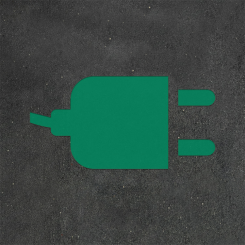Pakke med 2 PREMARK Ladesymbol mørkegrønn 50 x 50 cm