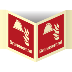 Brannsentral - Etterlysende Alu. - 200 x 200 mm