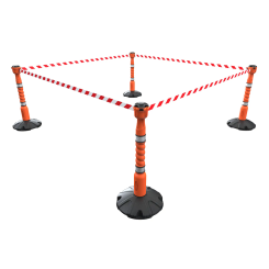 SKIPPER avsperringspakke rød/ hvit - 4 punkter (4 x 9 m)