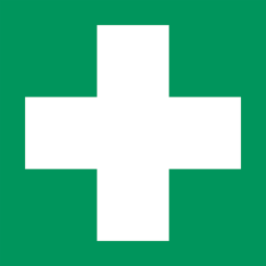 First Aid Førstehjelpsskilt - Refleks alu-sandwichplate - 500 x 500 mm
