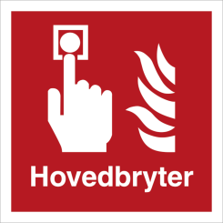 Hovedbryter for strømavstenging - Brannskilt ISO 7010
