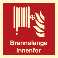 Brannslange innenfor - Brannskilt ISO 7010 F002
