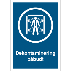 Dekontamineringsdusj påbudt - Påbudsskilt ISO 7010 M072
