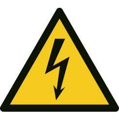 Spenningsfare elektrisk strøm - Fareskilt ISO 7010 W012