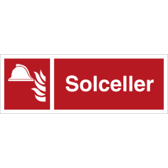 Brannskilt - Solceller - Refleks Aluminium - 105 x 297 mm