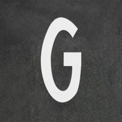 PREMARK Bokstav G - Termoplastisk vegmerking
