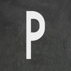 PREMARK Bokstav P - Termoplastisk vegmerking