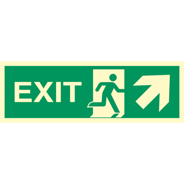 Exit right, arrow right/up - IMO Direction sign - IMPA 334403