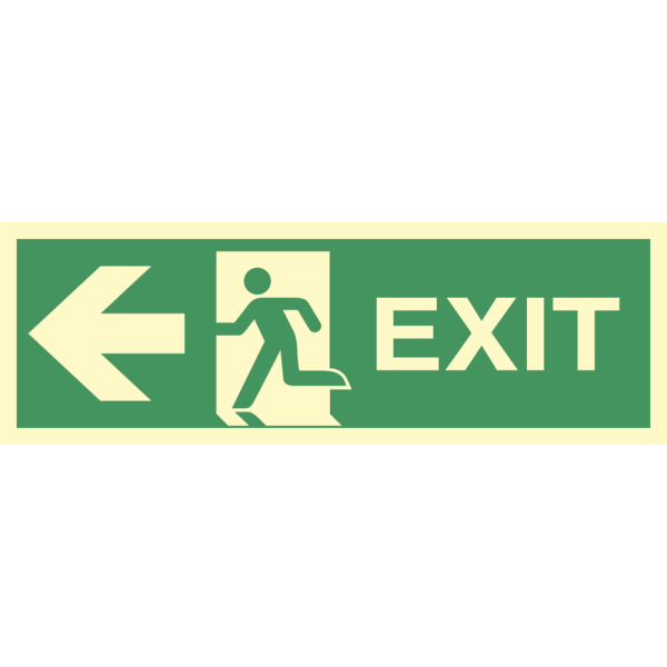 Direction sign - Exit left, arrow left 