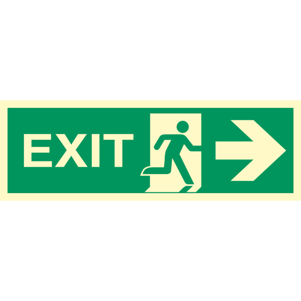 Direction sign - Exit right, arrow right 