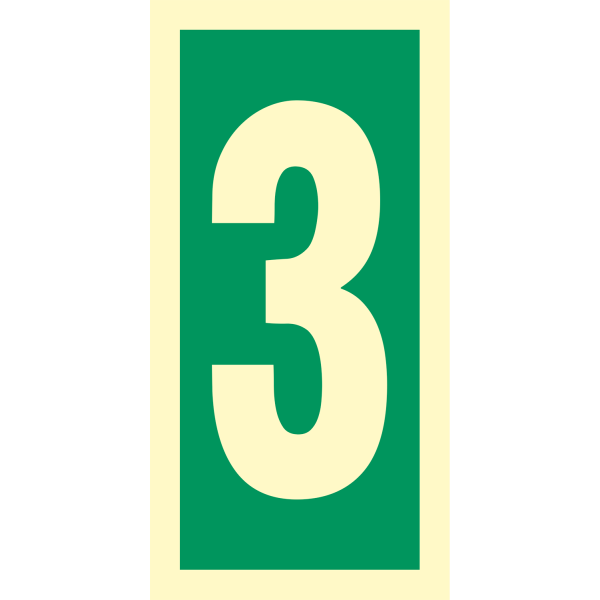 Number 3 - IMO Direction sign - IMPA 334203
