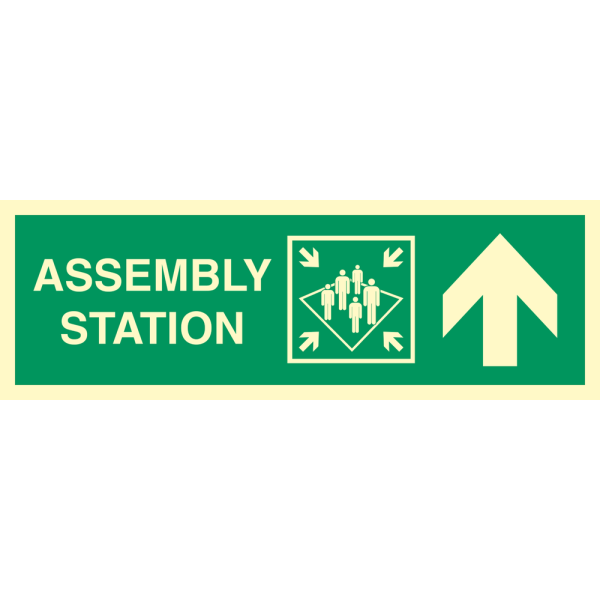 Assembly station arrow up - IMO Direction sign - IMPA 334321