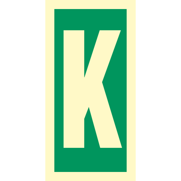 Direction sign - Character K