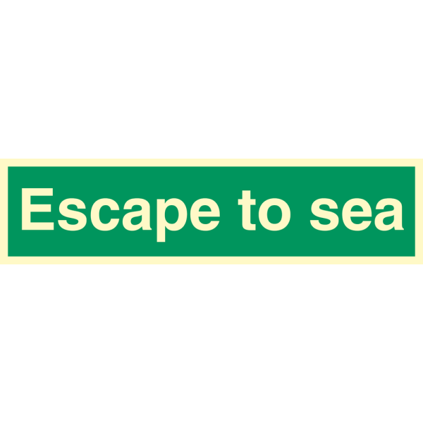 Escape to sea - IMO Direction sign - IMPA 334341