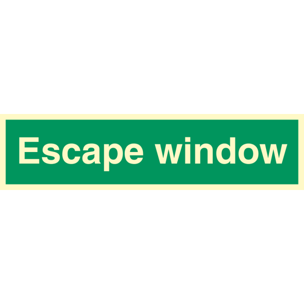 Escape window - IMO Direction sign - IMPA 334344