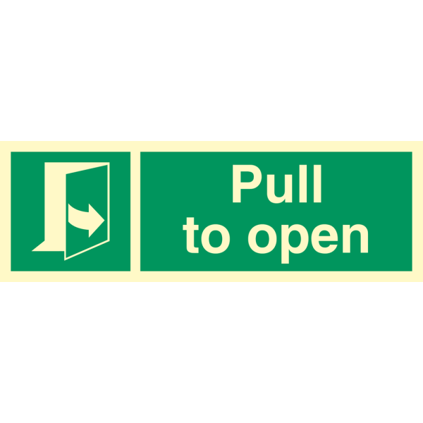Pull to open - IMO Direction sign - IMPA 334481