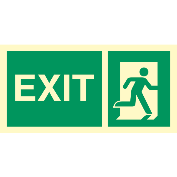 EXIT sign - IMO Direction sign - IMPA 334415