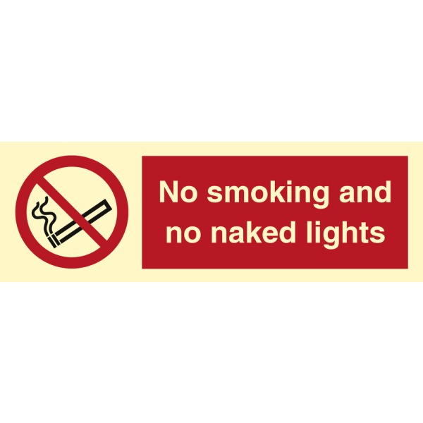 No smoking no naked lights - IMO Prohibition sign