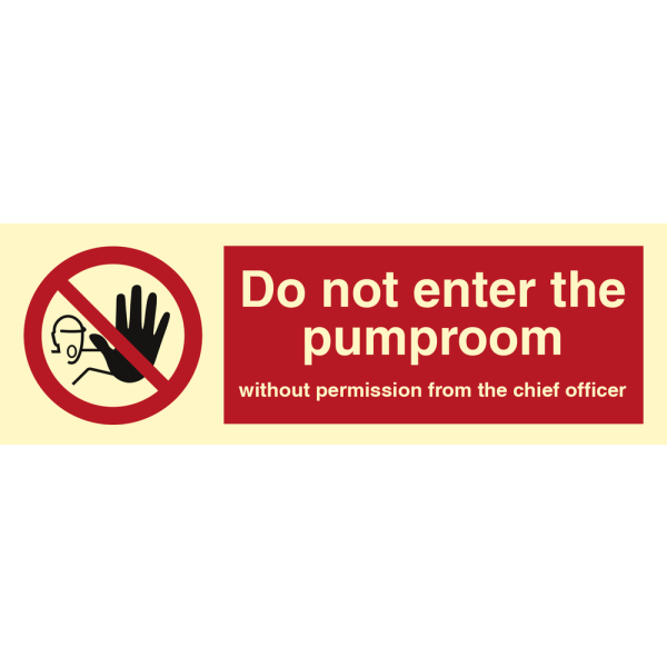 Do not enter the pumproom - IMO Prohibition sign - IMPA 338546