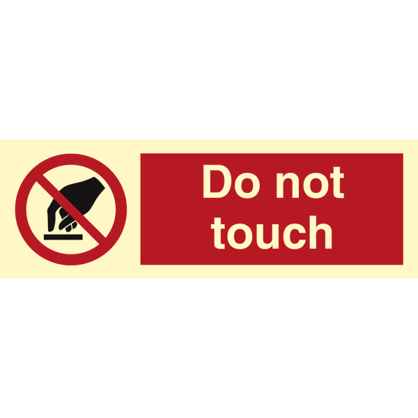 Do not touch - IMO Prohibition sign - IMPA 338548