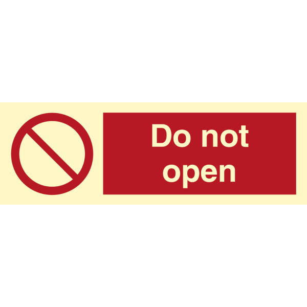 Do not open - IMO Prohibition sign - IMPA 338560