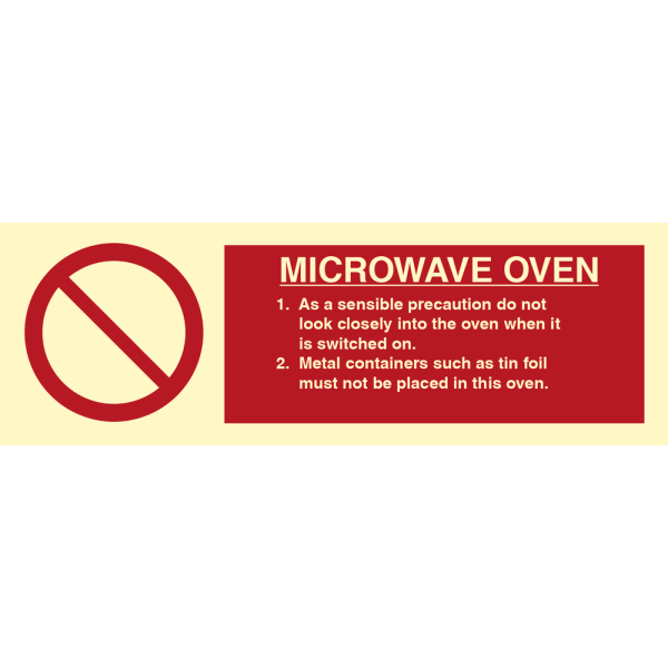 Microwave oven - IMO Prohibition sign - IMPA 335747