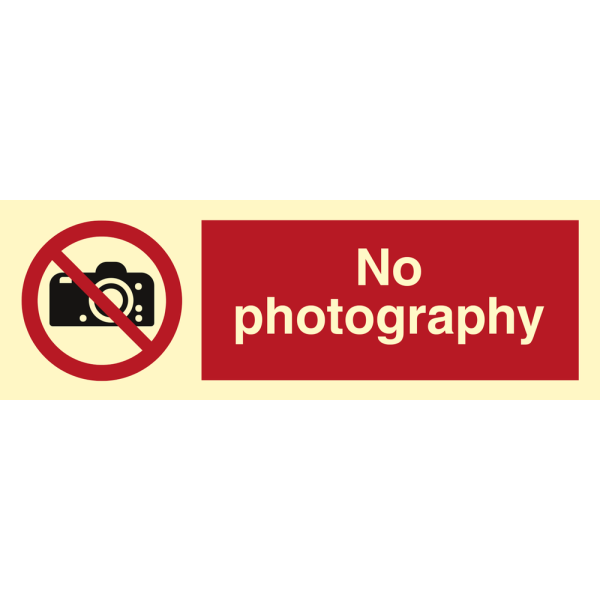 Prohibition sign- No photography 