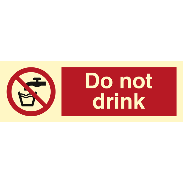 Do not drink - IMO Prohibition sign - IMPA 338550