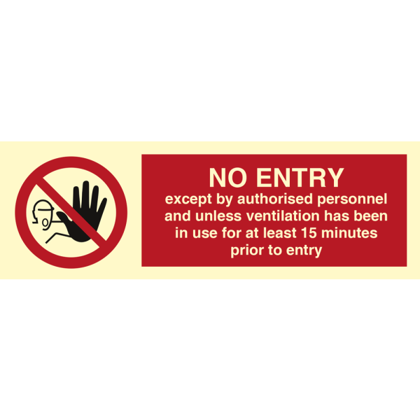NO ENTRY - except by authorised personnel - IMO Prohibition sign - IMPA 338547