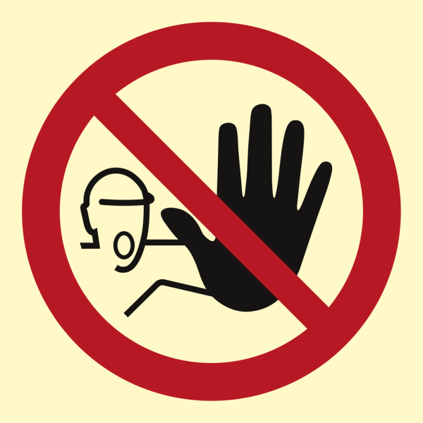 Prohibition sign- No exit 