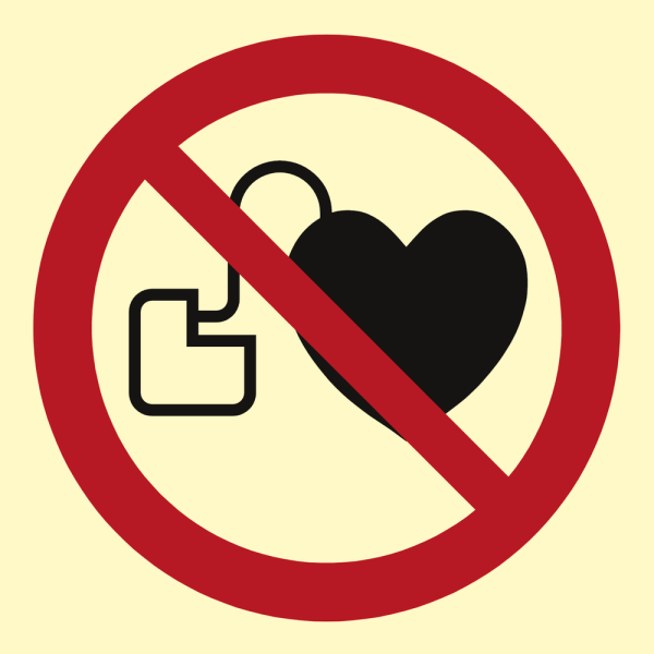 No pacemakers - IMO Prohibition sign