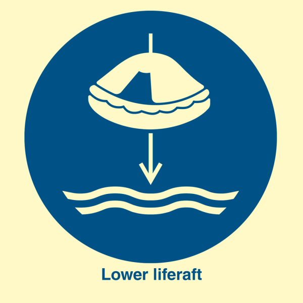 Lower liferaft - IMO sign - IMPA 335104