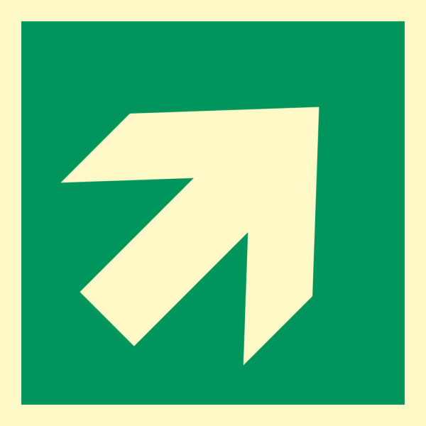 Escape direction (45°) - IMO sign - IMPA 334421
