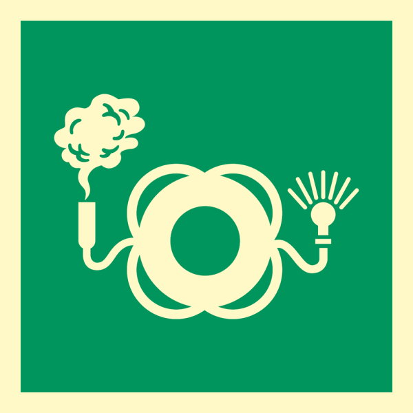 IMO sign- Lifebuoy with light and smoke 