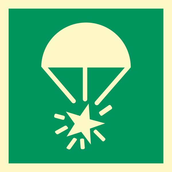 Ships rocket parachute flares - IMO sign - IMPA 334067