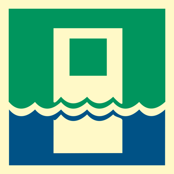 Water tight door - IMO sign