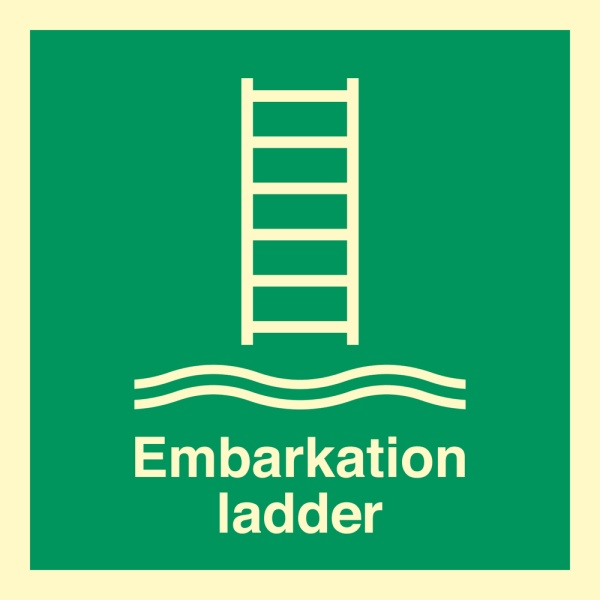 IMO sign- Embarkation ladder 