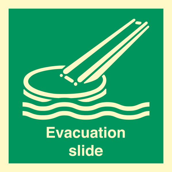 IMO sign- Evacuation slide 