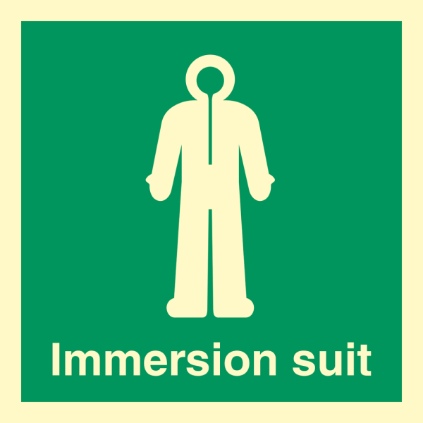 IMO sign- Immersion suit 