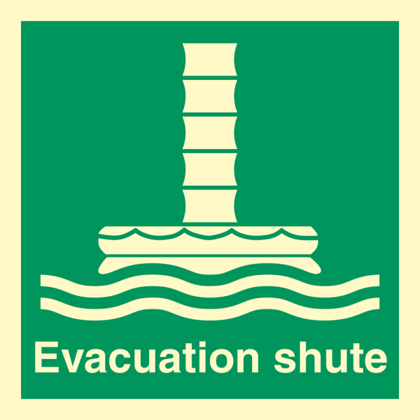 IMO sign- Evacuation chute 