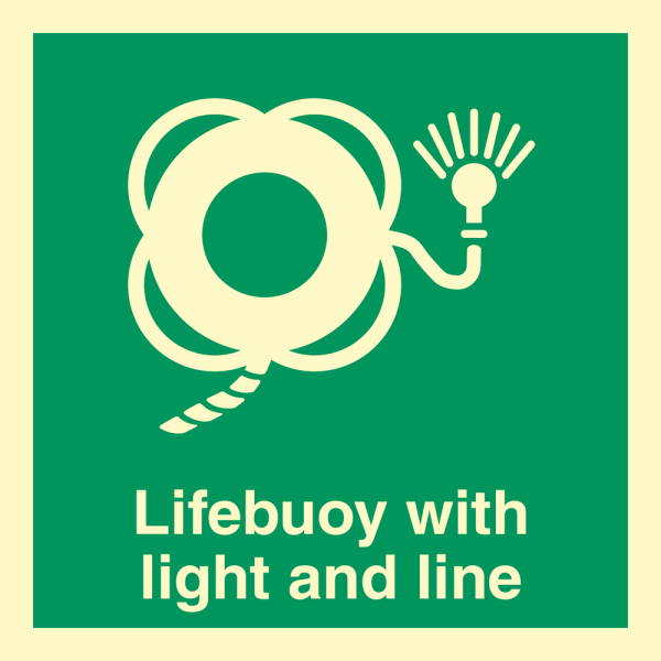 IMO sign- Lifebuoy with light and line