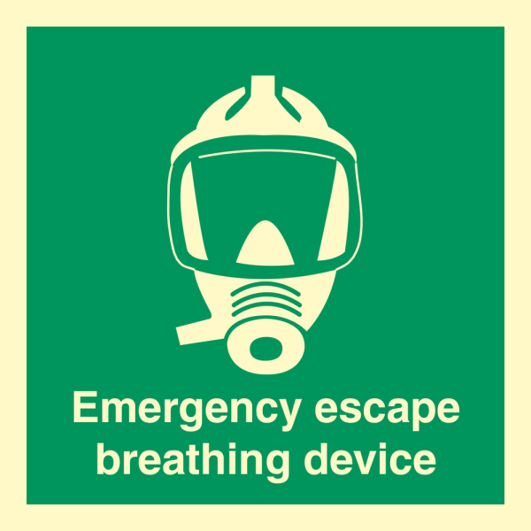 Emergency escape breathing device - IMO sign