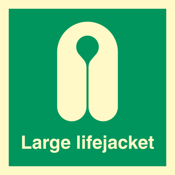 Large lifejacket - IMO sign - IMPA 334143