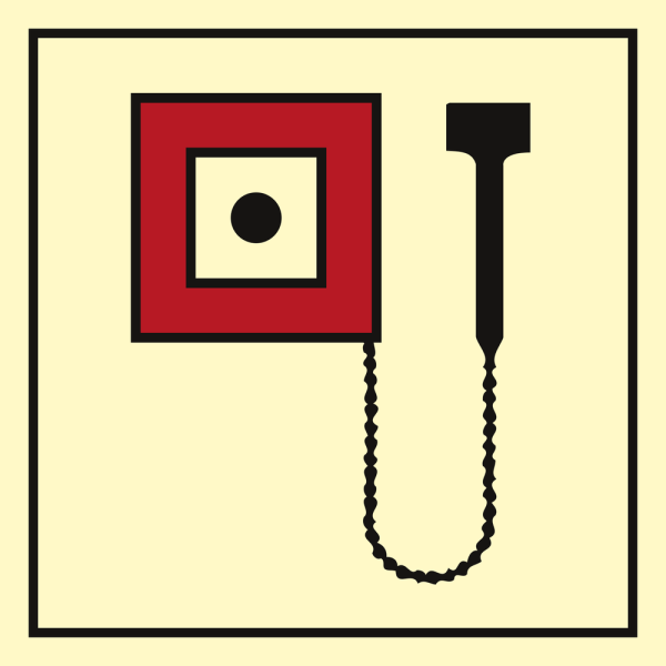 Manually operated call point - IMO Fire Control sign - IMPA 336005