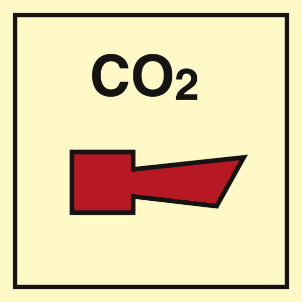 CO2 horn - IMO Fire Control sign - IMPA 336008