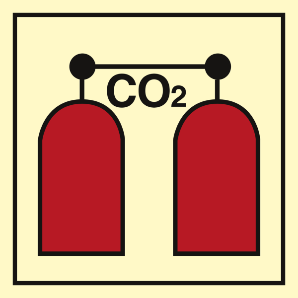 CO2 release station - IMO Fire Control sign - IMPA 336009